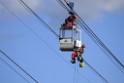 Koelner Seilbahn Gondel blieb haengen Koeln Linksrheinisch P487